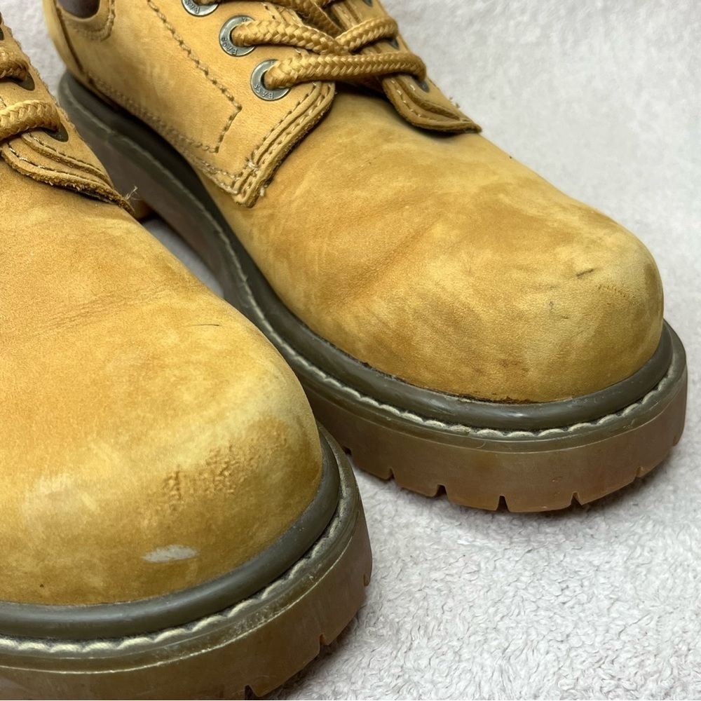 Vintage Bass Waterproof Leather Lug Sole Oxford Shoes-Women’s 9-Tan-Brown-y2k - Picture 2 of 11